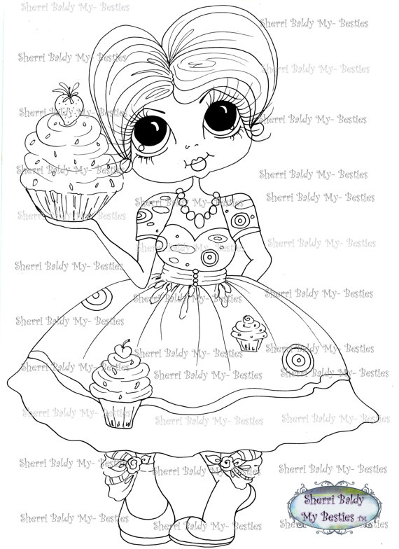 570x784 Instant Download Digital Digi Stamps Big Eye Big By Sherribaldy