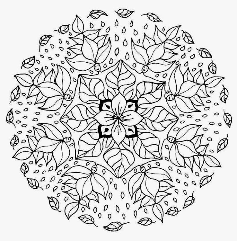 786x800 Big Mandalas Coloring Pages Flowers Desktop Wallpaper (786 X 800