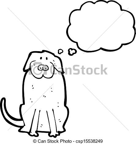 444x470 Cartoon Big Black Dog Eps Vector
