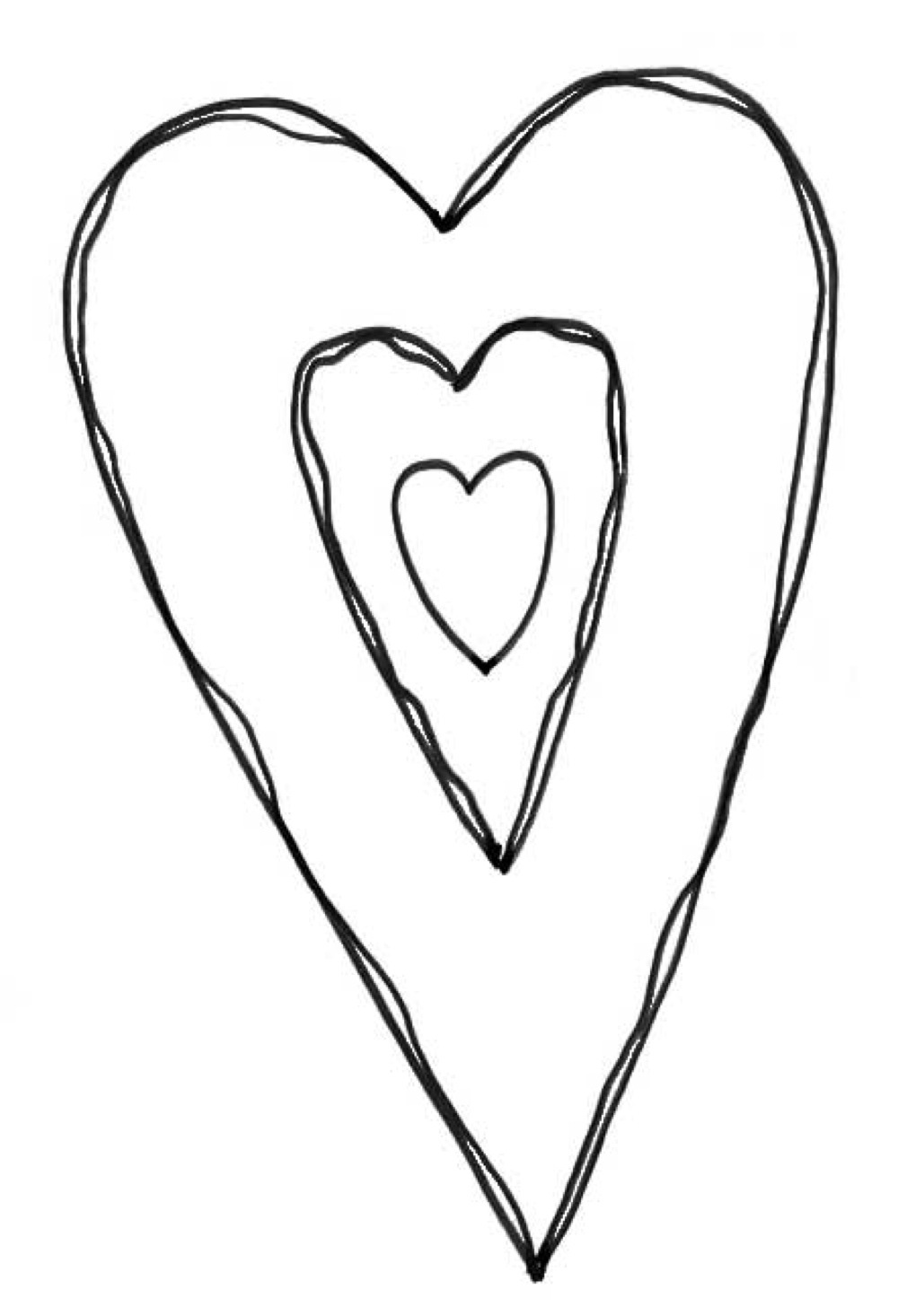 1000x1466 Big Heart Rubber Stamp