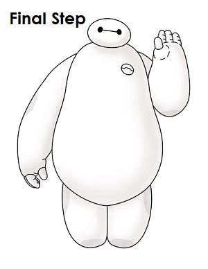 300x388 How To Draw Baymax (Big Hero 6)