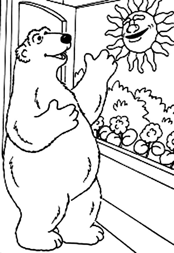 600x871 Bear Inthe Big Blue House Greeting The Morning Sun Coloring Pages