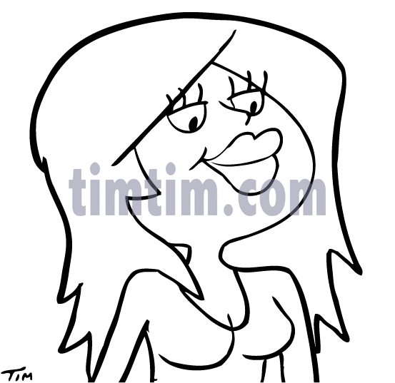 553x537 Free Drawing Of Lady Big Lips Bw From The Category Beauty
