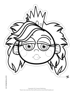 281x364 This Princess Outline Mask Features The Outline Of A Long Haired