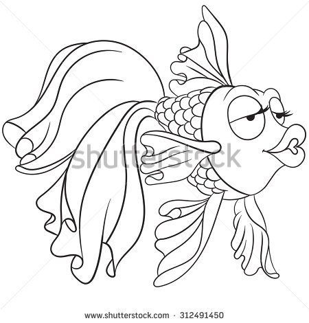 450x470 Goldfish With Big Lips Is Swimming 2