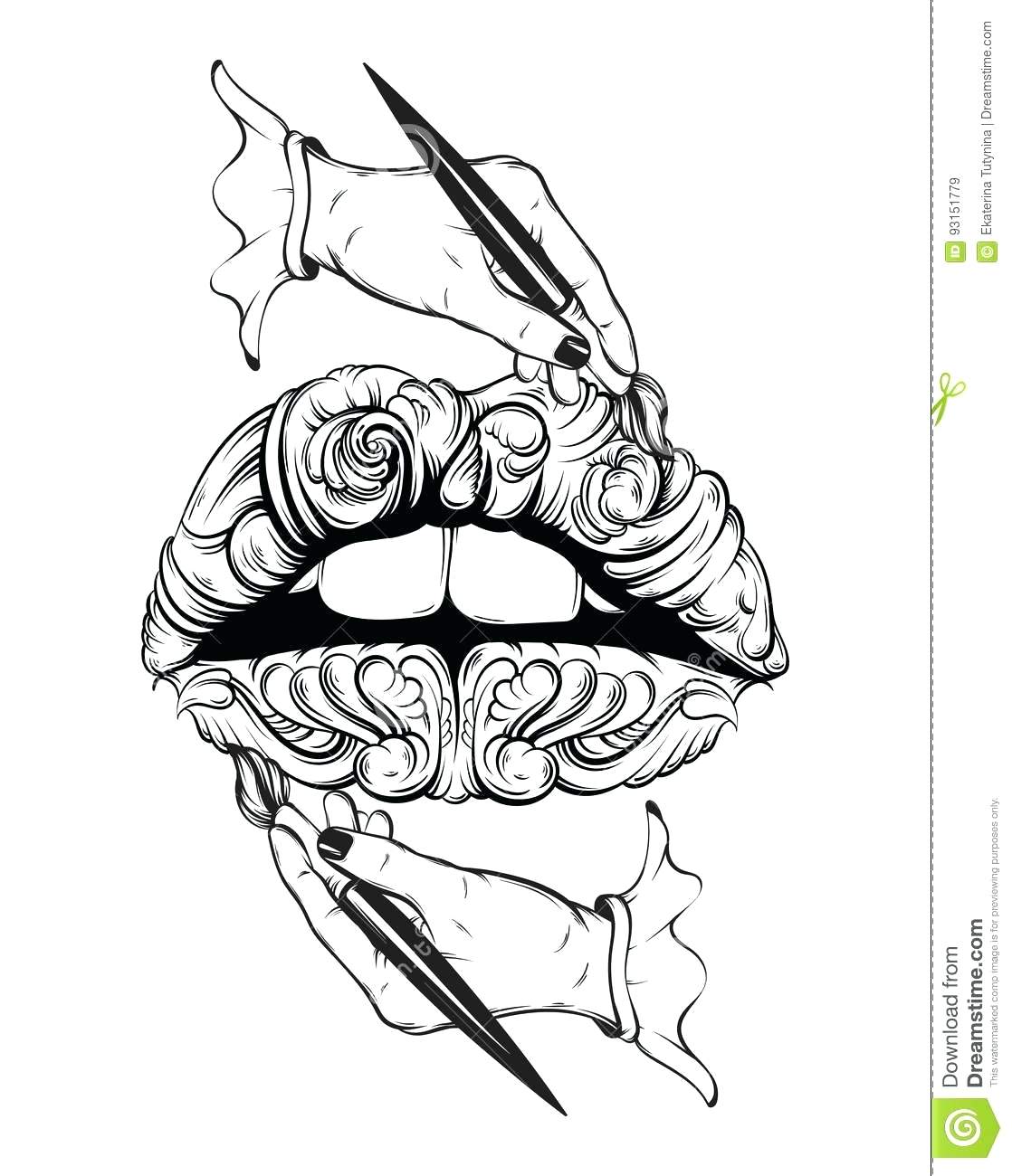 1118x1300 Template Lips Template