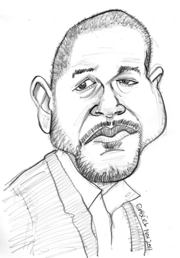 600x857 Forest Whitaker Caricature By Big Nose Art