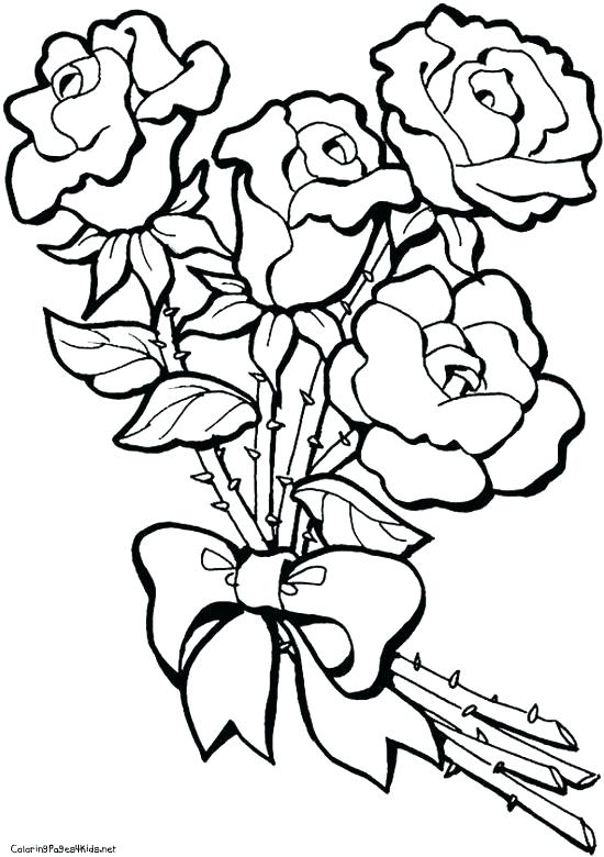 550x780 Excellent Coloring Pages Of Roses Print Rose Beautiful Big
