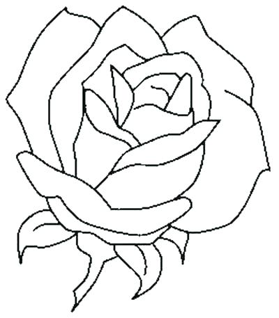 400x457 New Coloring Pages Rose Print Roses For Kids Color Craft