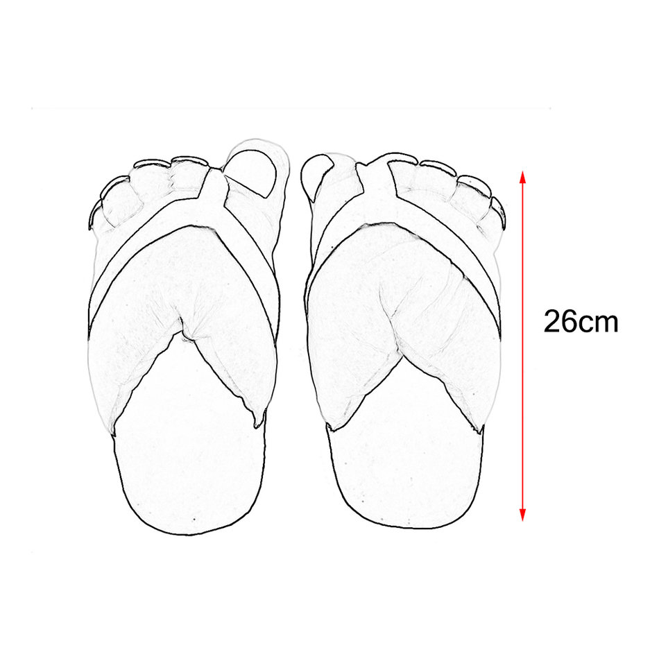 950x950 Fashion Funny Winter Indoor Toe Big Feet Warm Soft Plush Slippers