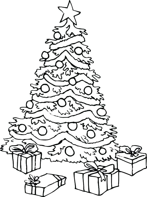 600x802 Coloring Christmas Tree Printable Tree Coloring Pages For Kids