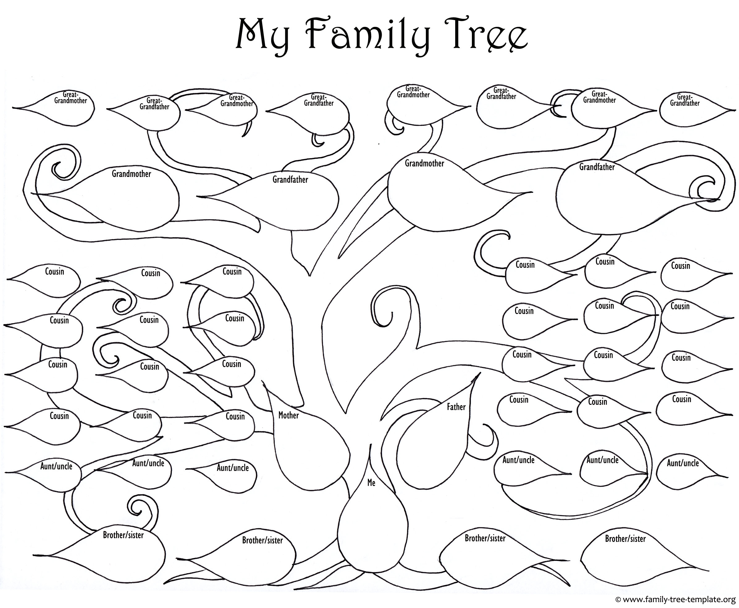 2393x1969 A Printable Blank Family Tree To Make Your Kids Genealogy Chart