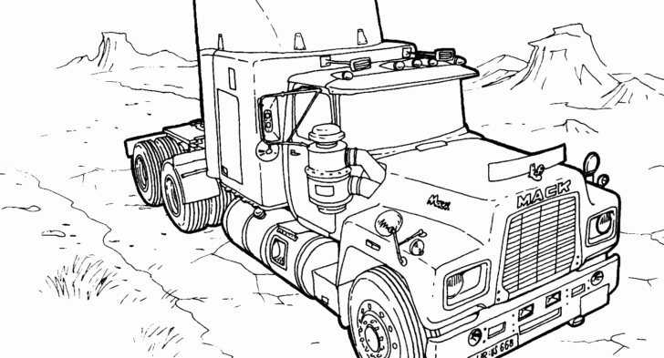 728x393 Big Trucks Coloring Page Free Printable Monster Truck Coloring
