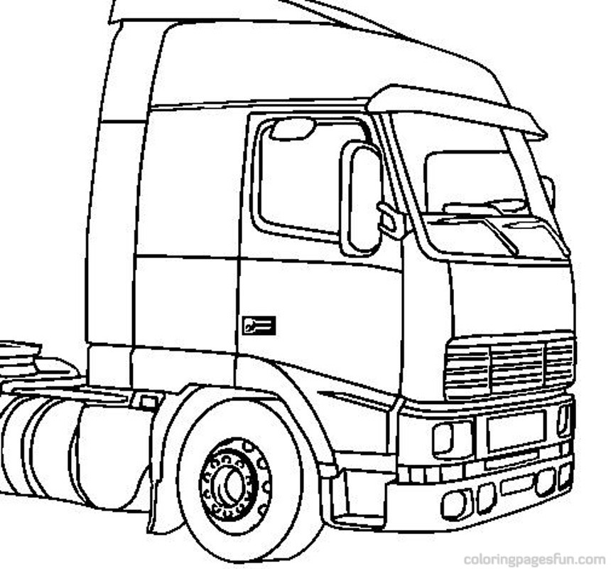 860x800 Big Trucks Coloring Pages