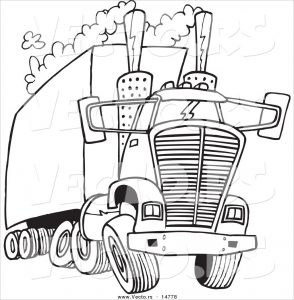 294x300 Awesome Semi Trucks Coloring Pages