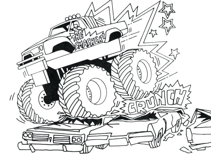 730x537 Big Truck Coloring Pages Drawing Semi Truck Coloring Page Bigfoot