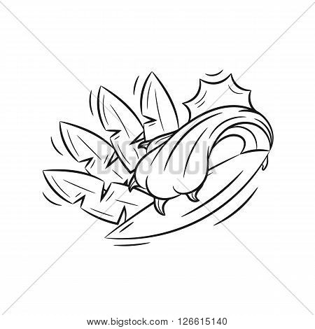 450x470 Hand Draw Surfing. Wave Form Vector Amp Photo Bigstock