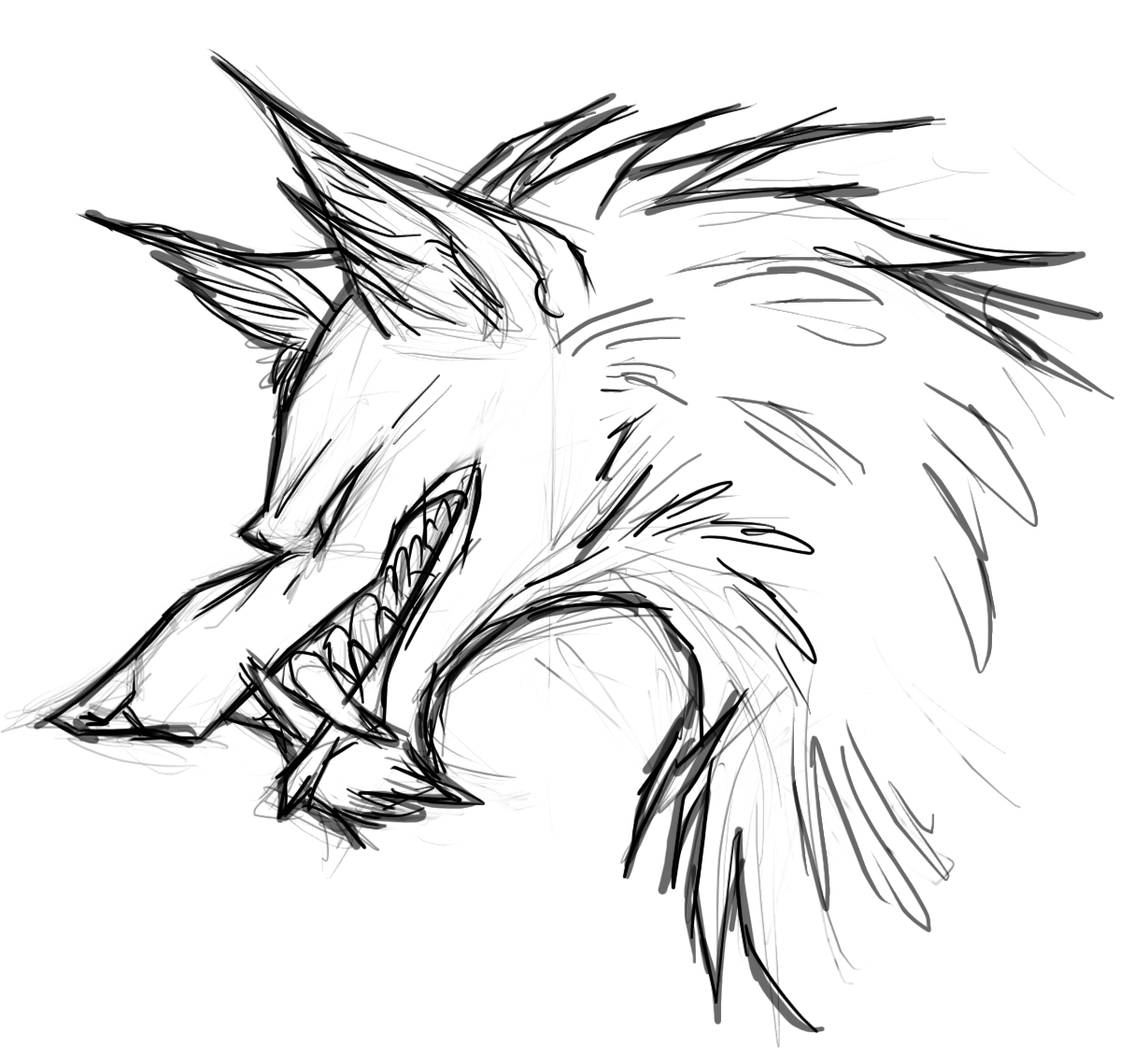 1215x1139 Big Bad Wolf Drawing