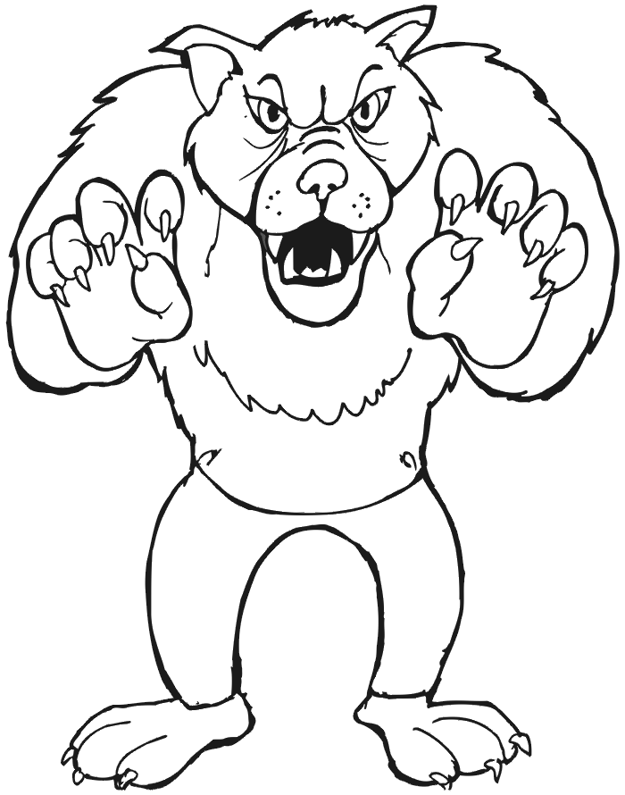 700x890 Big Bad Wolf Coloring Page Wolf Looking Fierce