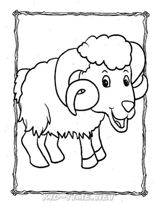 612x792 Bighorn Sheep Ram Coloring Pages 005.jpg Kids Time Free Coloring