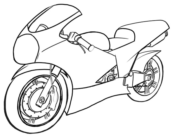 600x480 How To Draw Vehicles Motorcycles