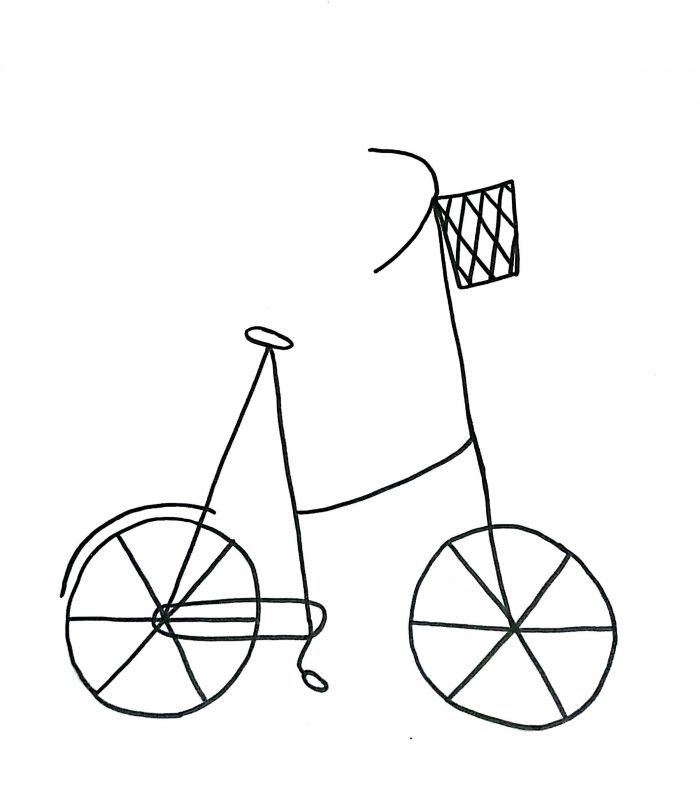 700x799 How To Draw A Cartoon Bicycle Simple Way To Draw Bike Drawing Art