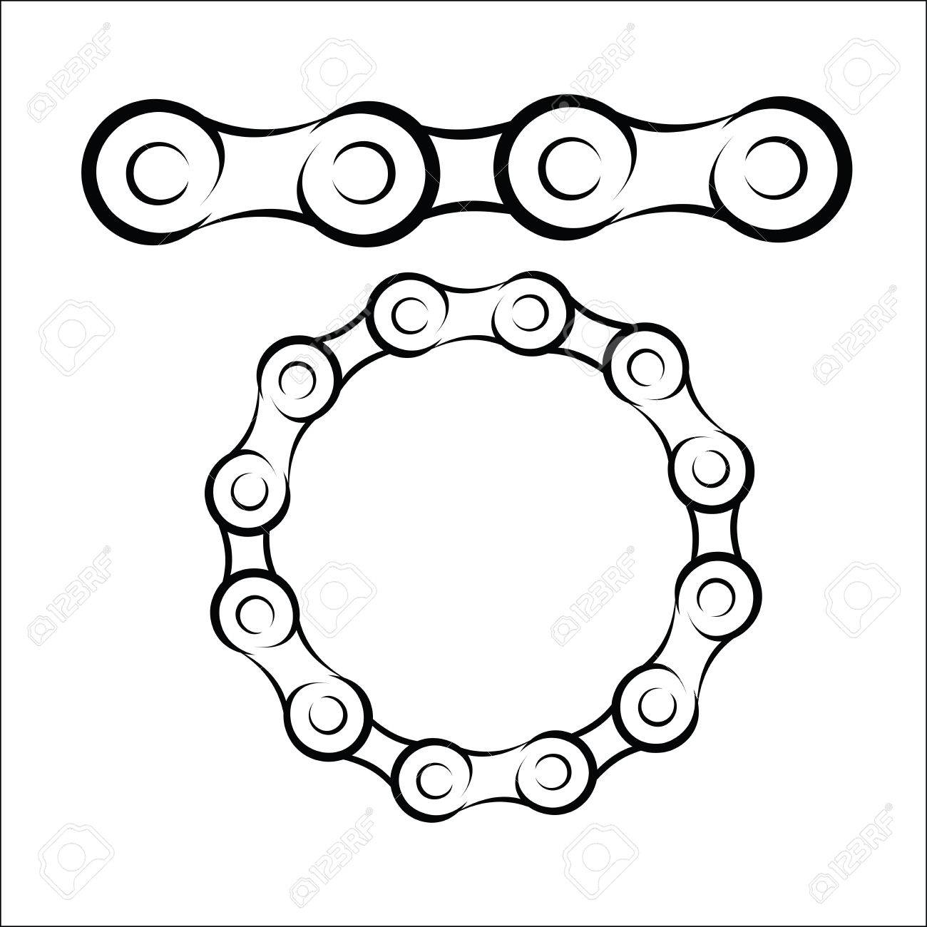1300x1300 Bicycle Chain Sketch Royalty Free Cliparts, Vectors, And Stock