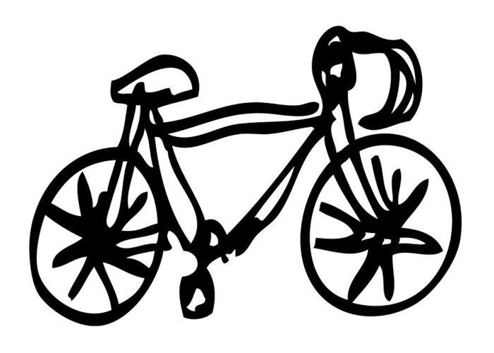 700x500 Bike Drawing Greeting Card For Sale By Karl Addison