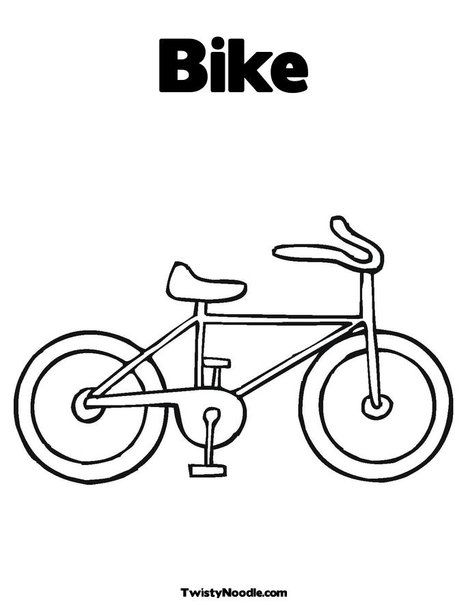 468x605 Bicycle Template For Kids