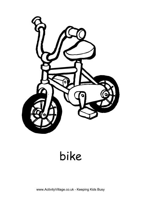 460x650 Bike Colouring Page