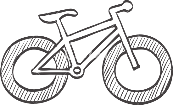 550x335 Sketch Icon Of Fat Tire Bicycle