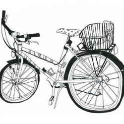 250x250 Bike Drawing, Pencil, Sketch, Colorful, Realistic Art Images