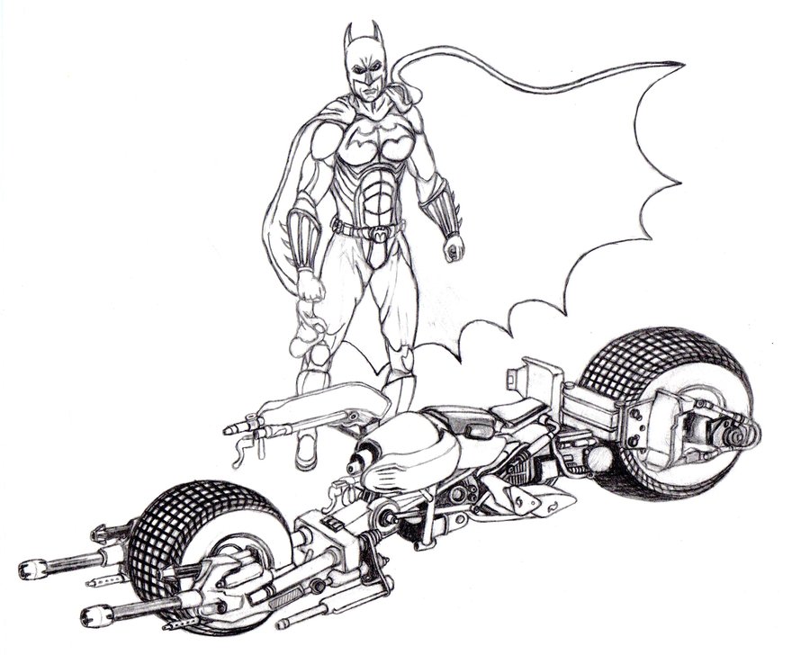 900x728 Batman And Bike By Scottwilhelmi