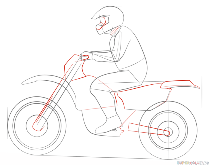 728x575 Dirt Bike Drawing Easy