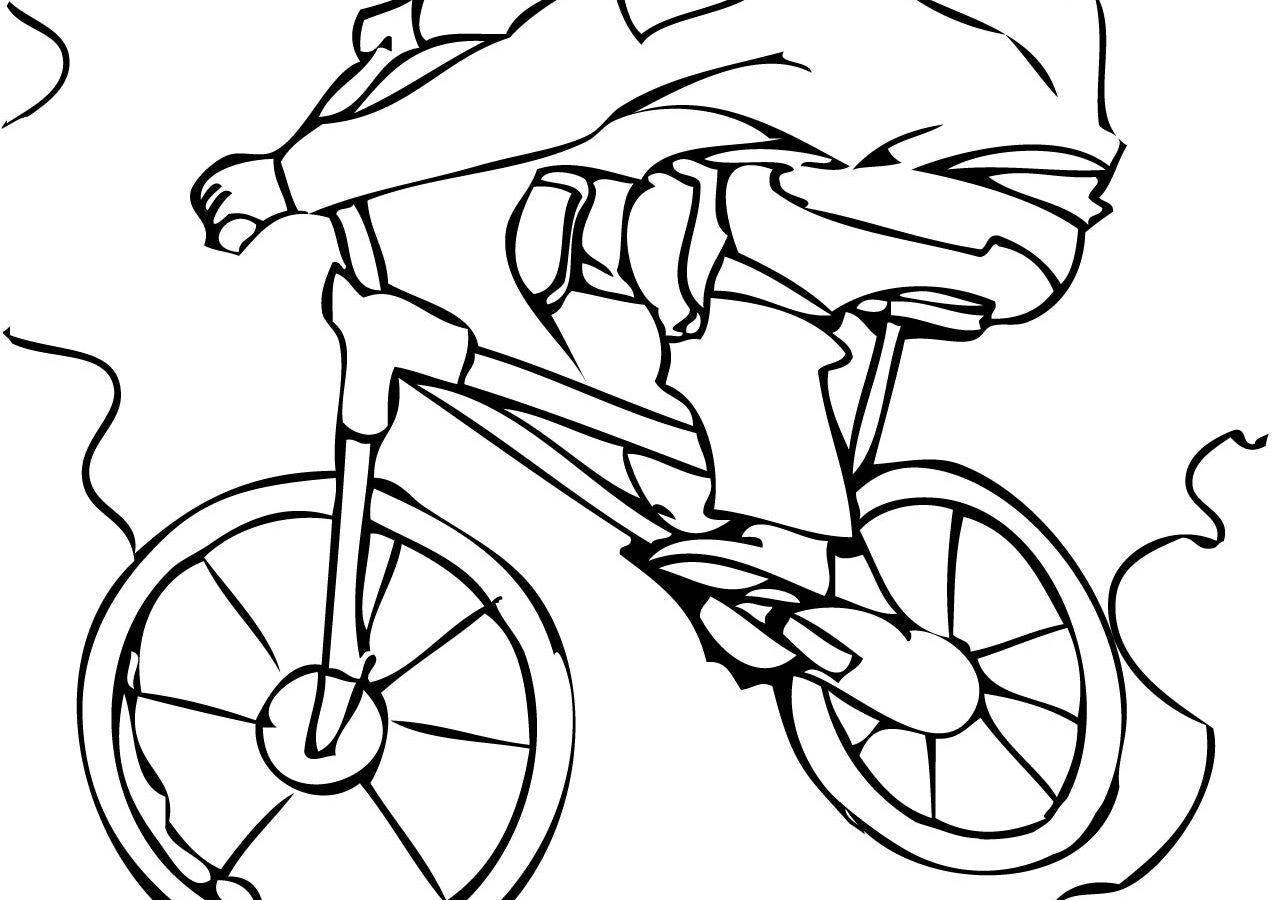 1275x900 Drawn Bicycle Bmx Bike And Coloring Book Pages For Toddler Free
