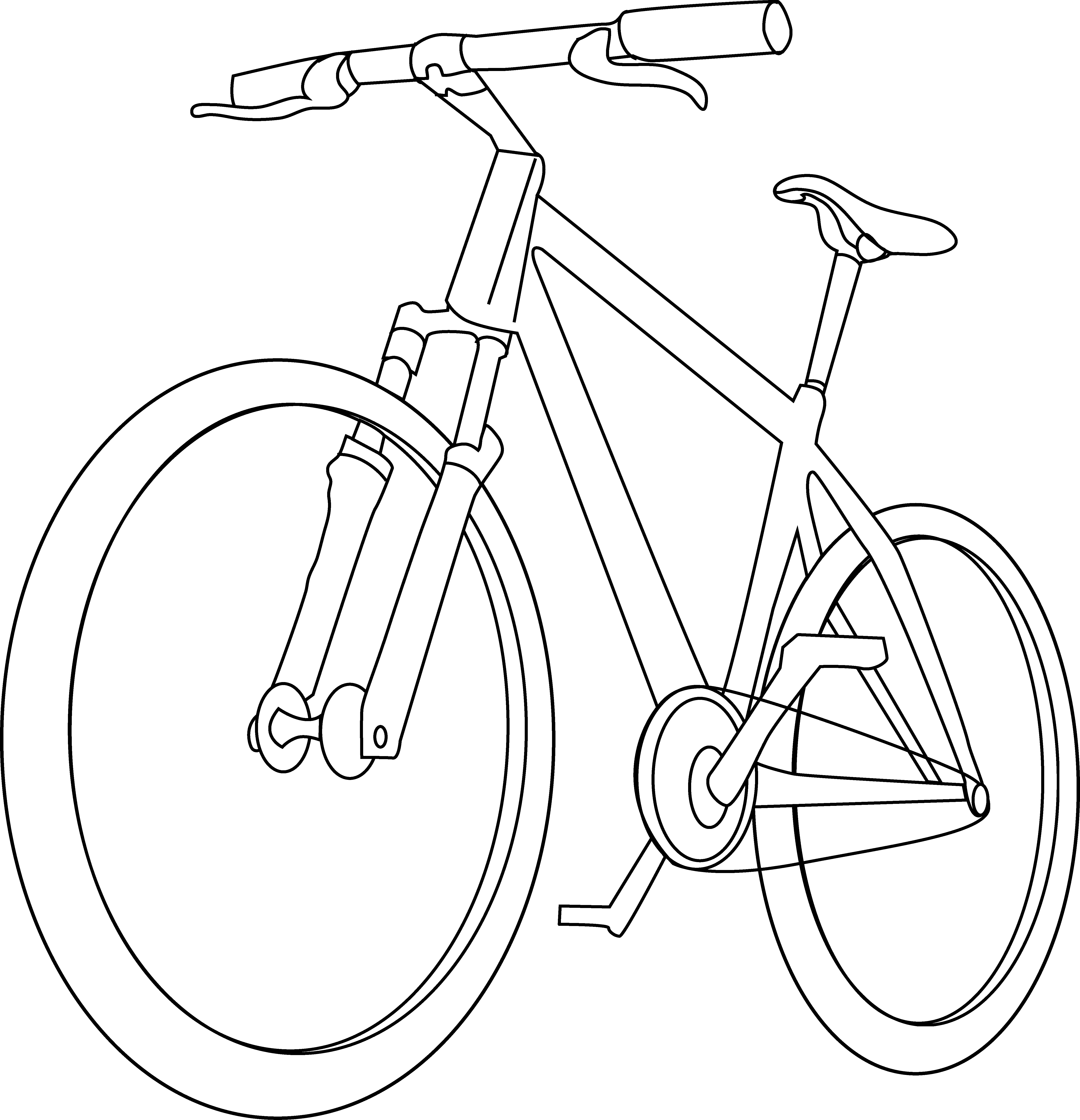 5341x5537 Bicycle Coloring Page