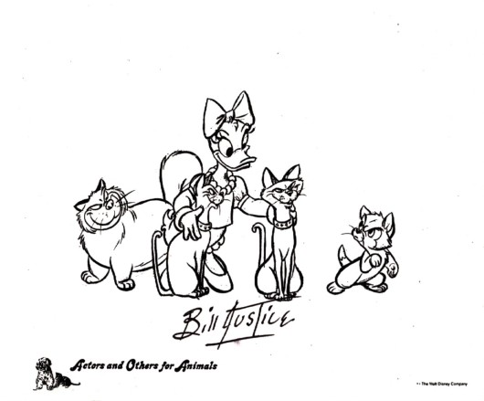 530x439 Daisy Duck Amp Cats Signed By Bill Justice