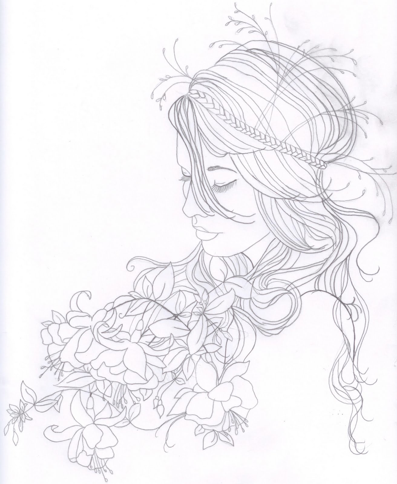 1312x1600 Drawing Of Hair Growing Into Vines Hidden Yesterdays. May 2011