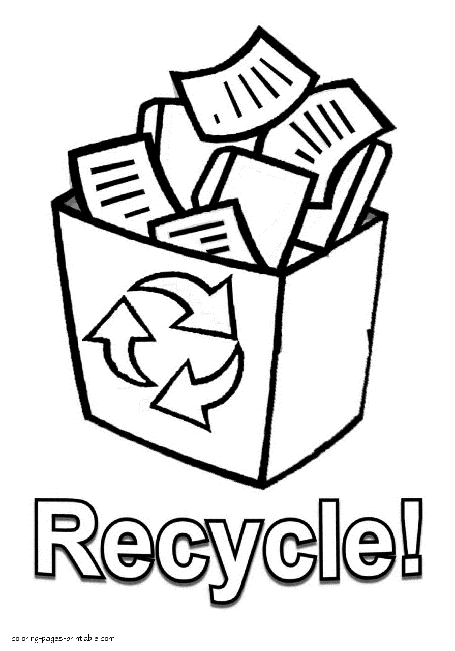 895x1279 Coloring Pages Recycle