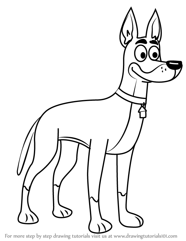 614x794 Learn How To Draw Bingo From Pound Puppies (Pound Puppies) Step By