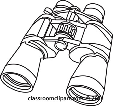 375x350 Objects Clipart Binoculars Outline 1111