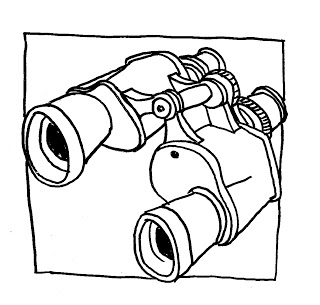 320x305 Plywood Thurible Gratuitous Binoculars Drawing