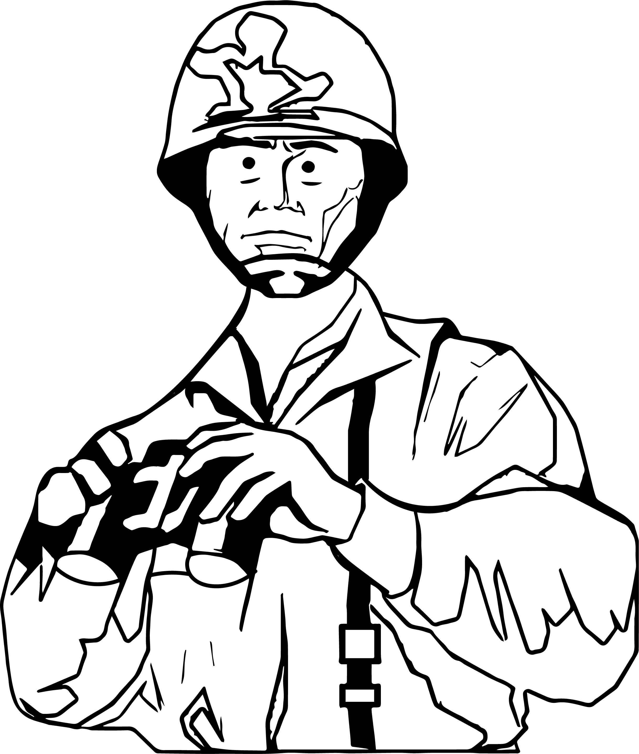 2436x2874 Soldier Commander Binoculars Coloring Page Wecoloringpage