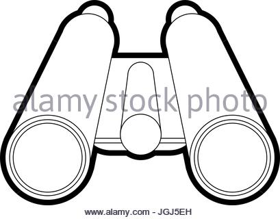 409x320 Binocular Vector Icon. Binoculars Explore Flat Illustration
