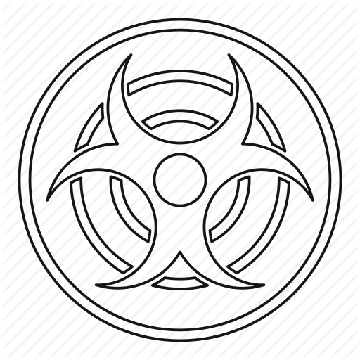 512x512 Biohazard, Danger, Line, Outline, Thin, Toxic, Warning Icon Icon