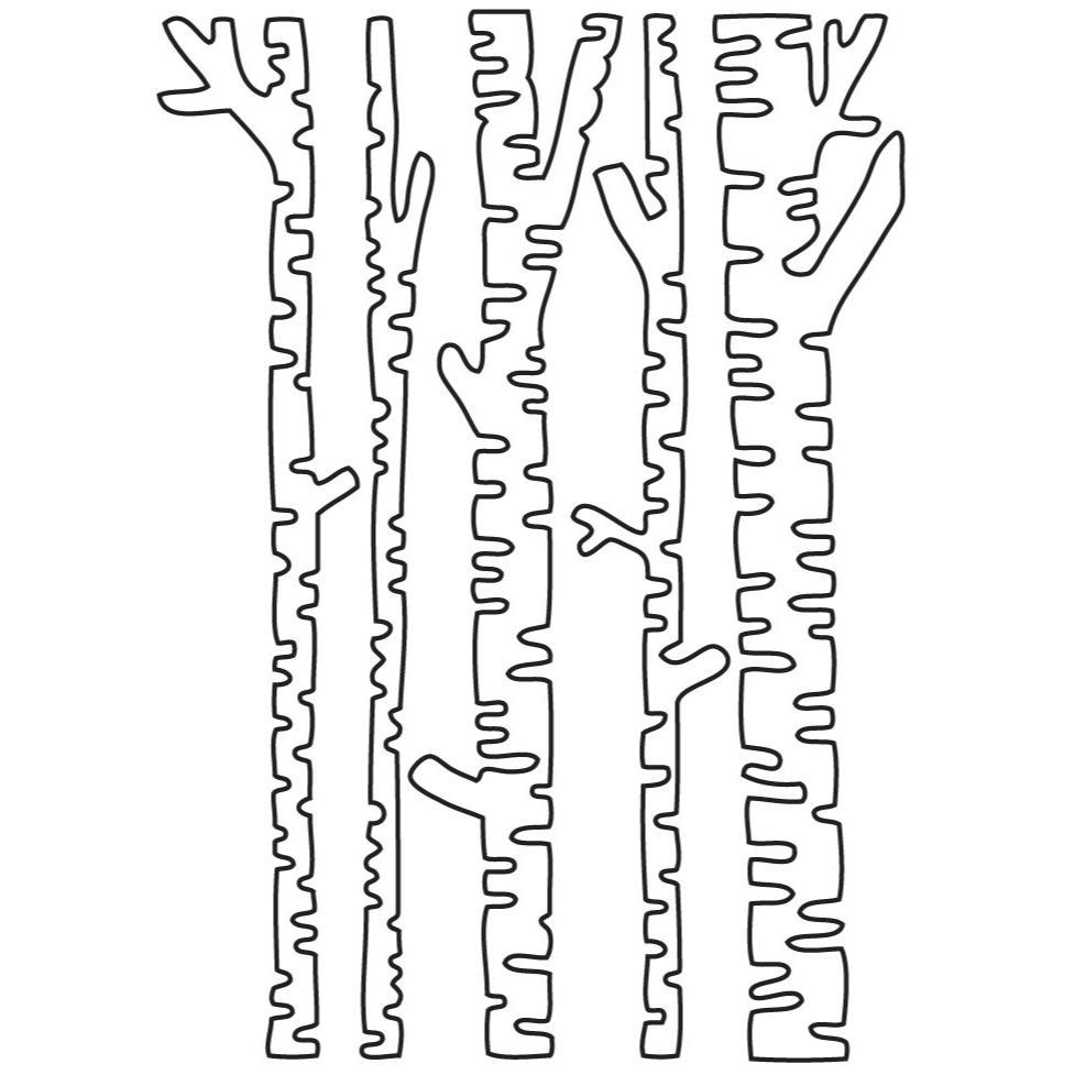 977x977 Savvy Stamps Dies, Birch Tree