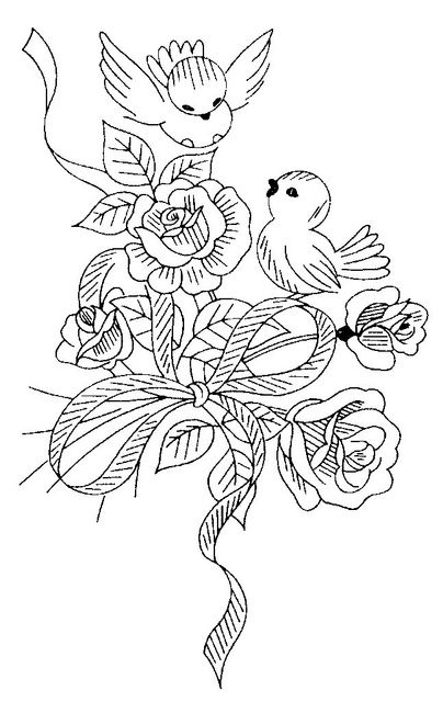 404x640 Ni 064 A Embroidery, Bird And Paradise