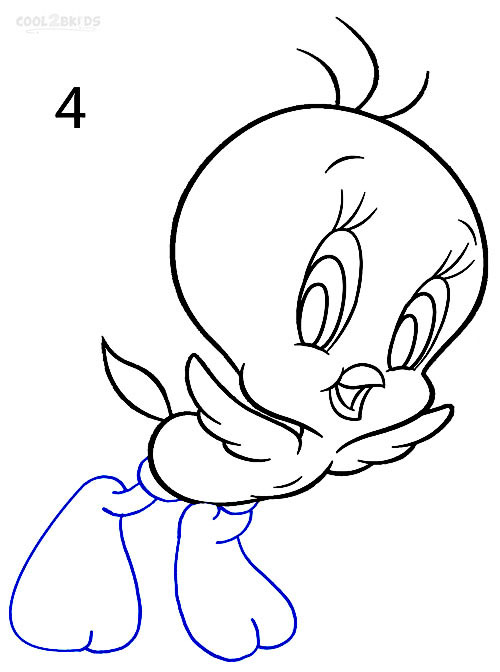 500x672 How To Draw Tweety Bird (Step By Step Pictures) Cool2bkids