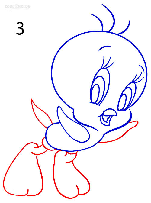 500x672 Coloring Pages Drawing Of Tweety Bird How To Draw Step 3