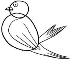 237x200 Cartoon Bird Drawing Tutorial